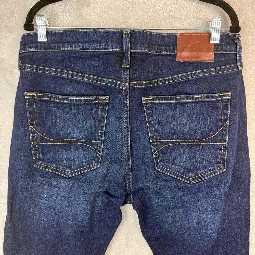 Hollister Men's Dark Blue Skinny Jeans Epic Flex 34X32